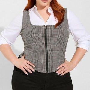 NWT Torrid Jacquard Zip Corset Top Sz 2X